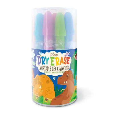 DRY ERASE TWISTABLE GEL CRAYONS - DINOSAUR WORLD