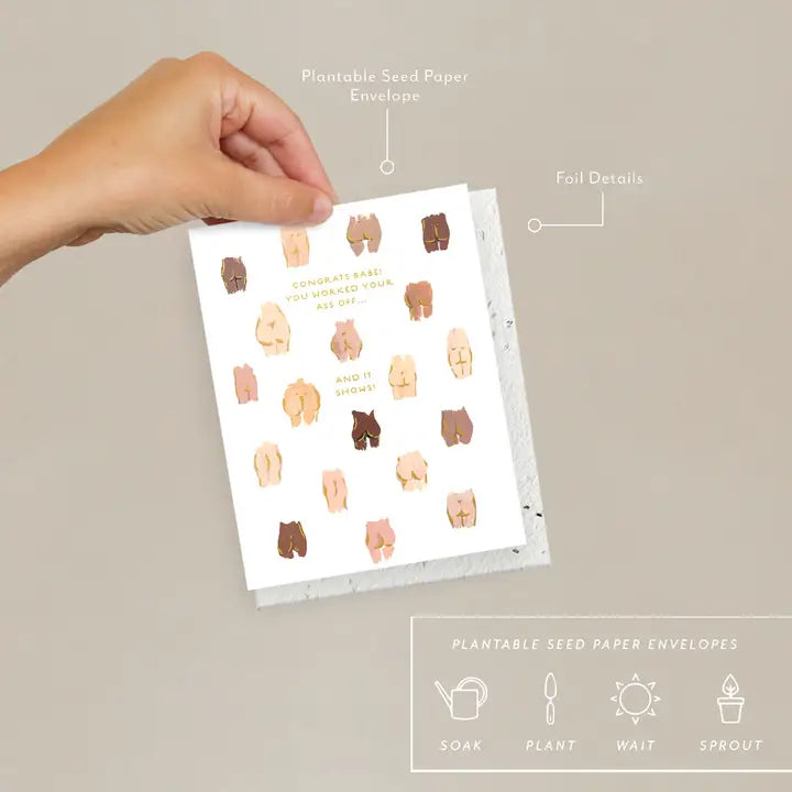 Plantable Cards - Butts - Congratulations Card