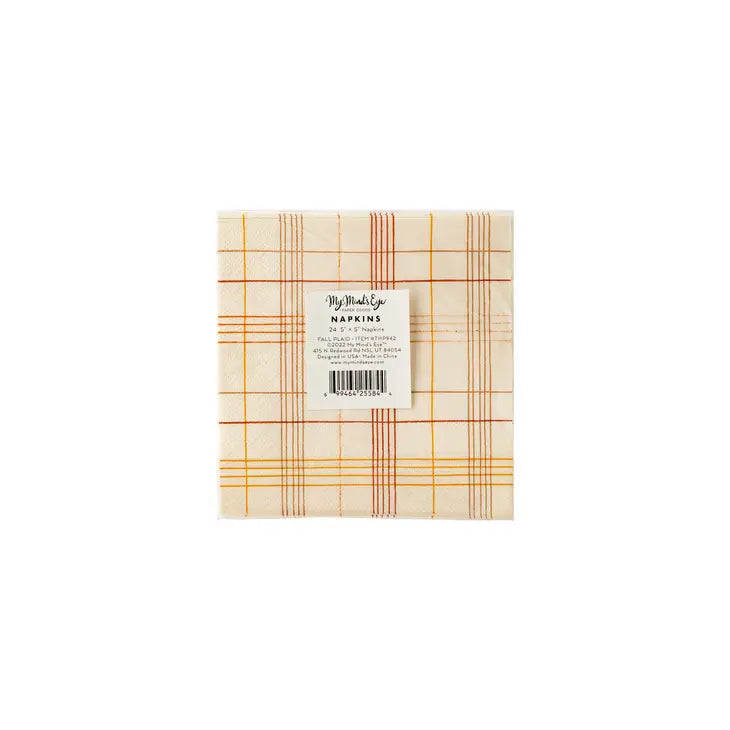 HARVEST FALL SCENE COCKTAIL NAPKIN