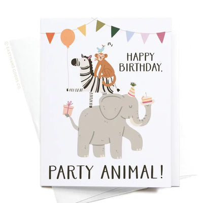 Happy Birthday Party Animal Greeting Card