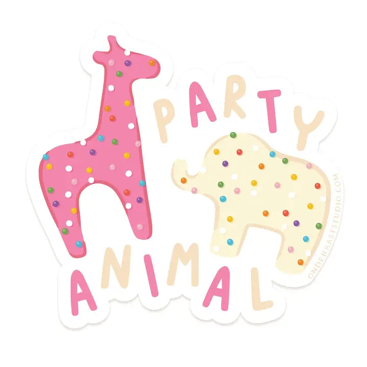Frosted Party Animal Cookies Sticker