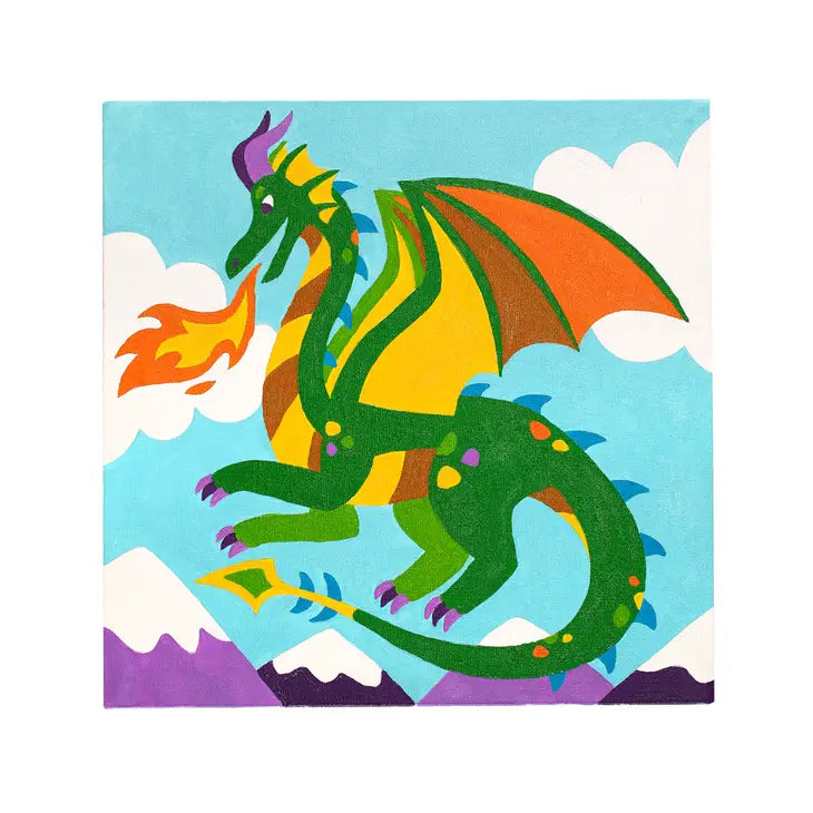 COLORIFIC CANVAS PAINT BY NUMBER KIT - FANTASTIC DRAGON