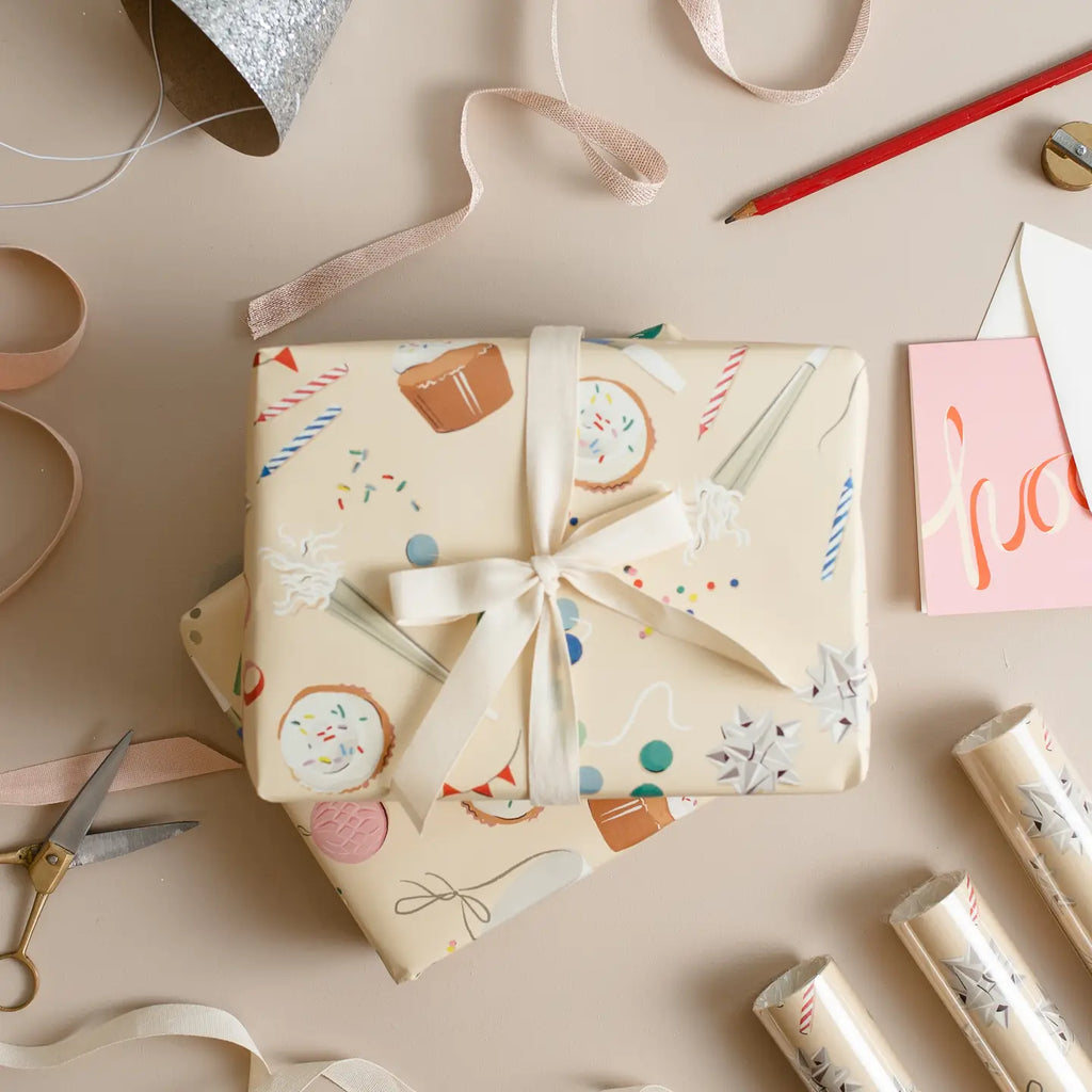 Birthday Trimmings Gift Wrap - Roll