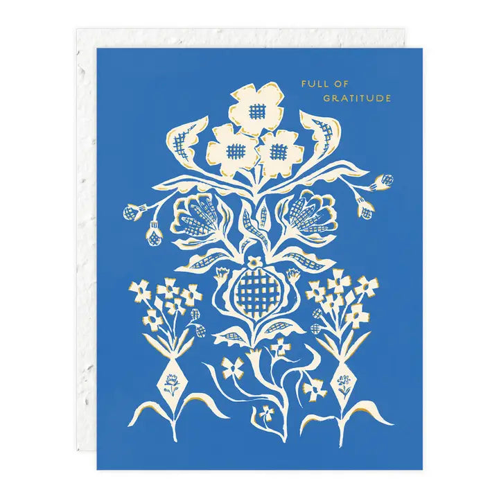 Plantable Card - Blue Flower Bouquet - Thank You Card