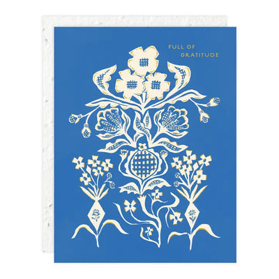 Plantable Card - Blue Flower Bouquet - Thank You Card