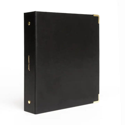 3 Ring Mini Binder - Black Vegan Leather