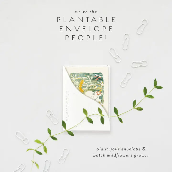 Plantable Card - Elephant Love Sprout - Baby Mini Greet 2.5 X 3.5