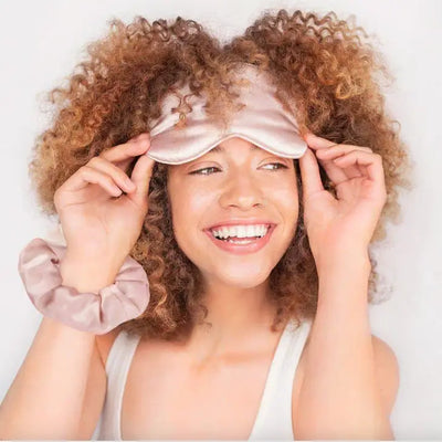 Satin Eyemask & Sleep Scrunchie Set - Blush