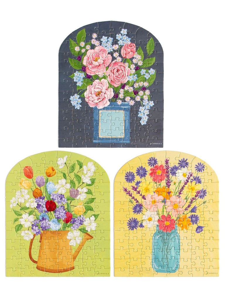 Seasons in Bloom - 100 Piece Floral Jigsaw Puzzle - Set of 3