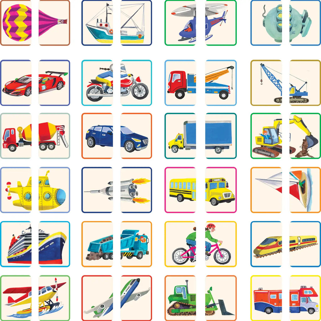 Vehicles Memory Match & Make