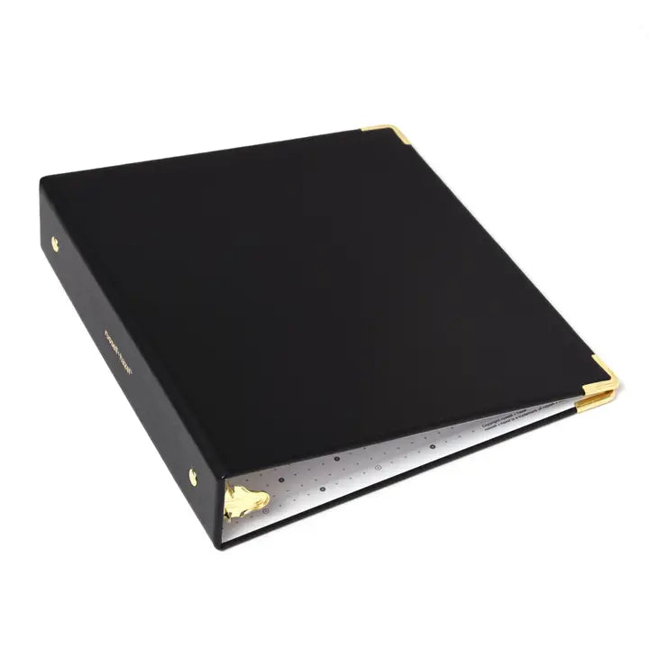3 Ring Mini Binder - Black Vegan Leather