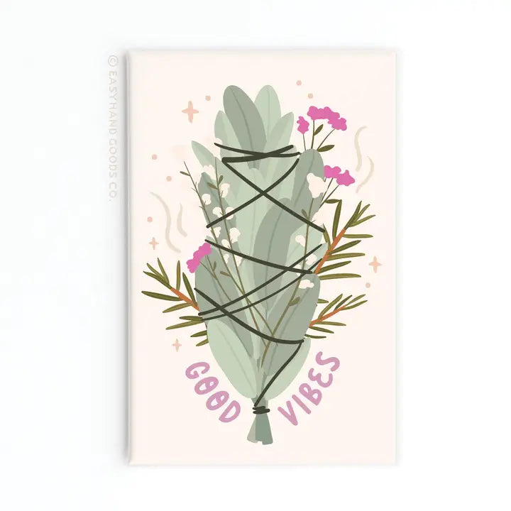 Good Vibes Smudge Stick Refrigerator Magnet
