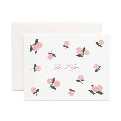 Boxed Set of Pink Hydrangea Thank You Cards
