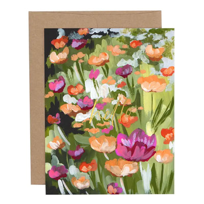 HELLO POPPY FIELD EVERYDAY GREETING CARD