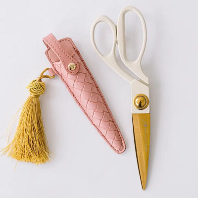 Ivory and Gold Heirloom Scissors with Case