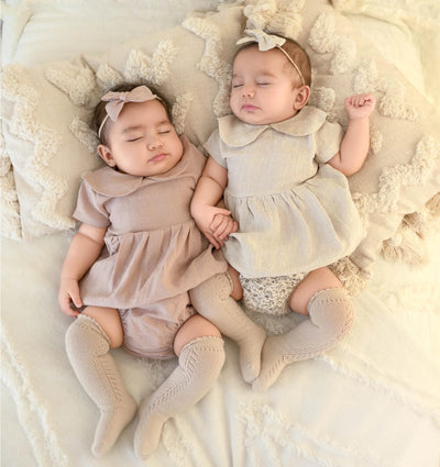 French Lace Knee High Baby Socks