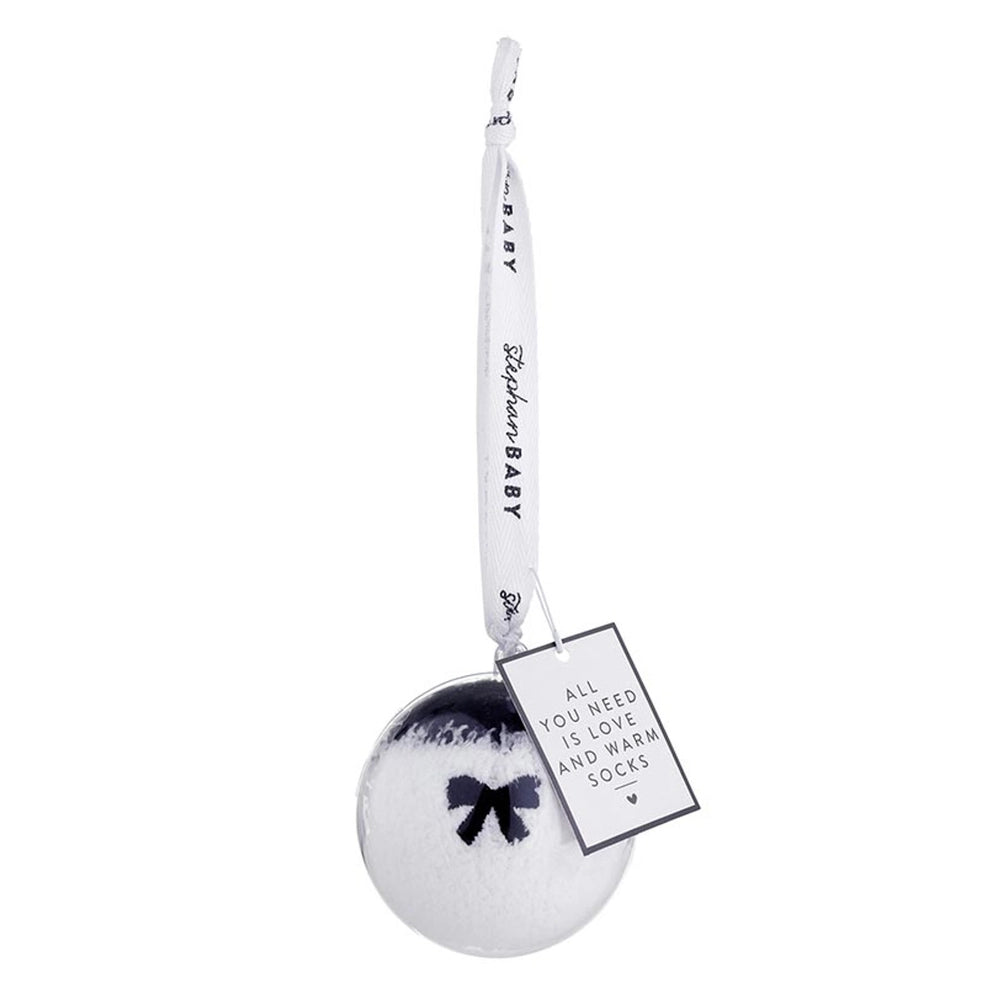 Round Ornament + Pair of Socks - Bow