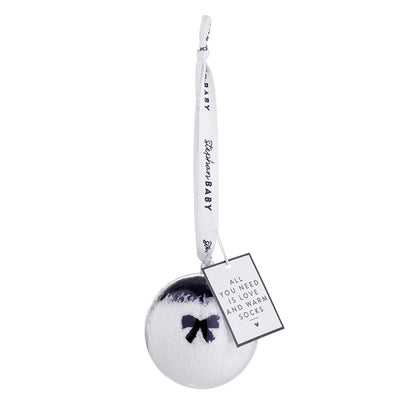 Round Ornament + Pair of Socks - Bow