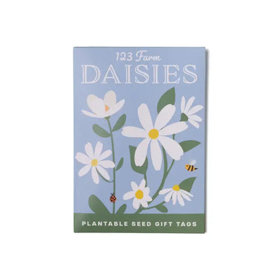 Plantable Seed Gift Tags - Vintage Seed Design, 5 Gift Tags, Daisies