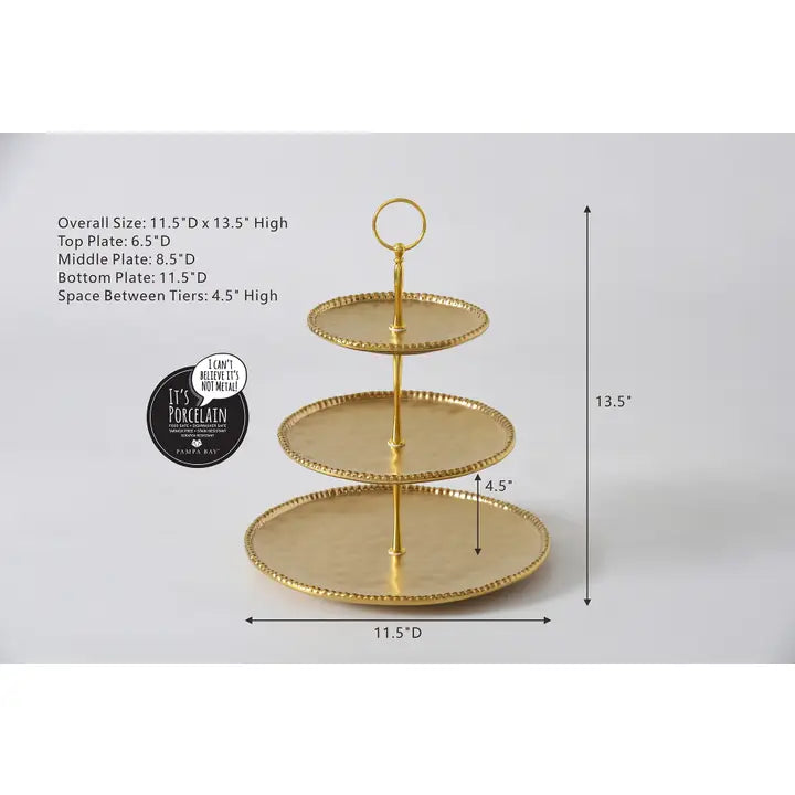 3 Tier Gold Stand