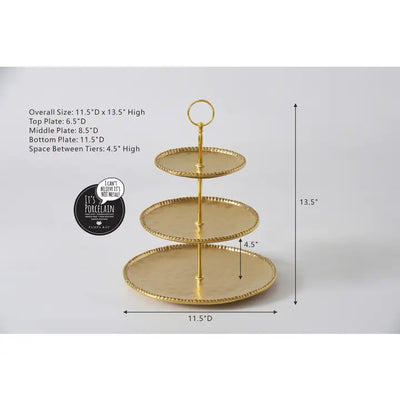 3 Tier Gold Stand