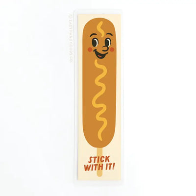 Stick with It Corn Dog Laminated Bookmark