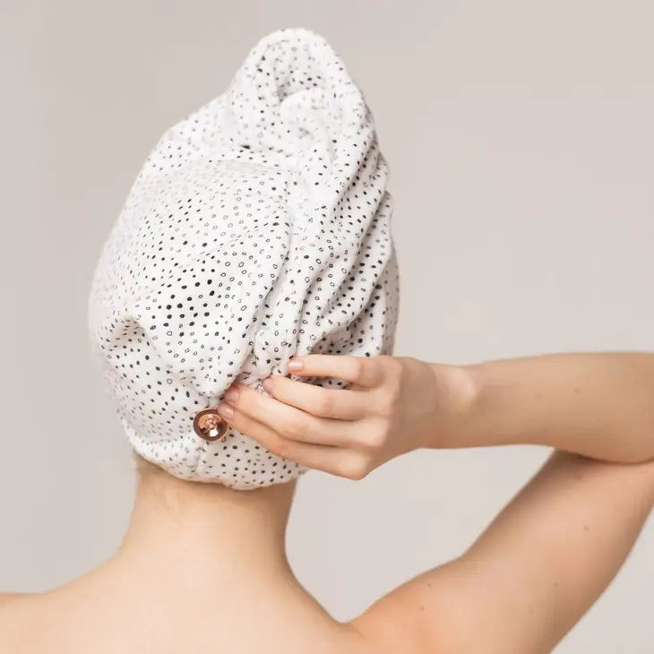QUICK DRY HAIR TOWEL - MICRO DOT