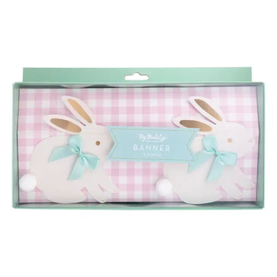 BUNNIES WITH RIBBON BOW BANNERS