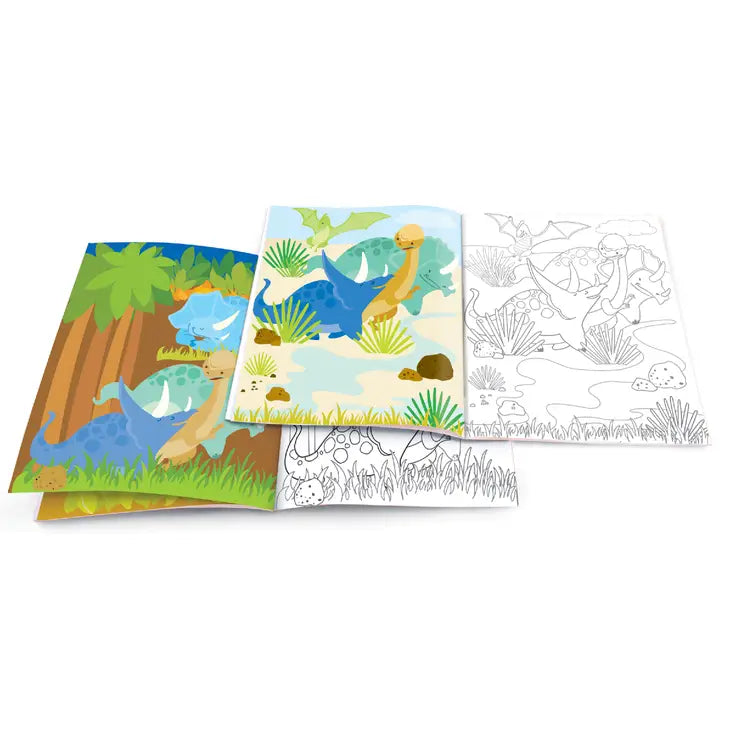 DRY ERASE COLORING BOOK - DINOSAUR WORLD