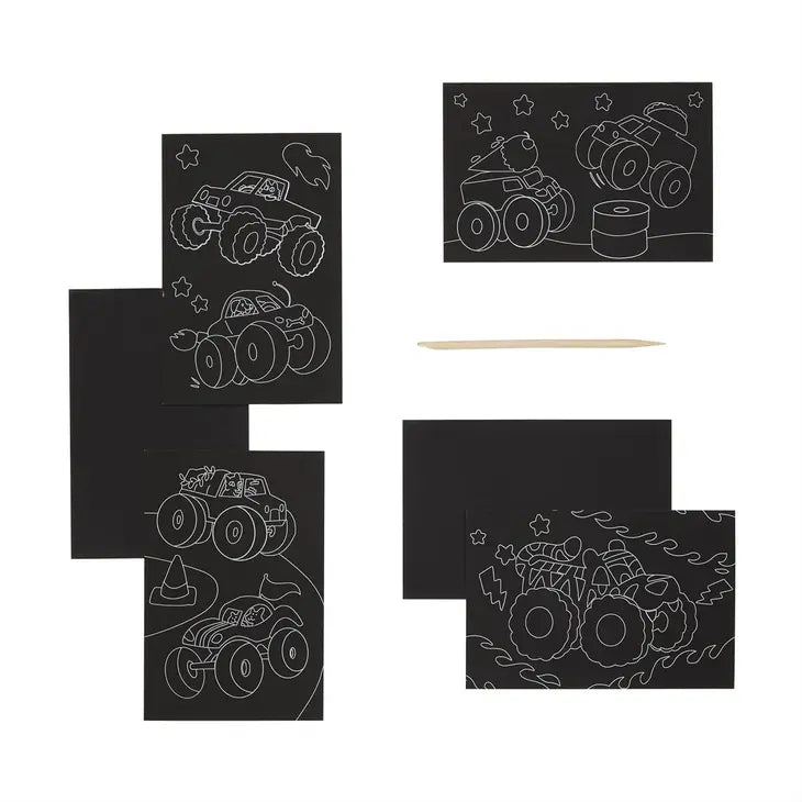 MINI SCRATCH & SCRIBBLE ART KIT: MONSTER TRUCK