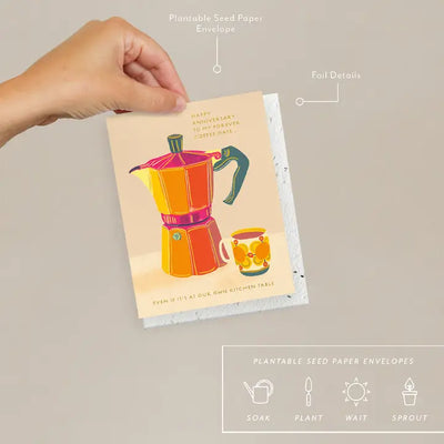 Plantable Card - Espresso - Anniversary Card