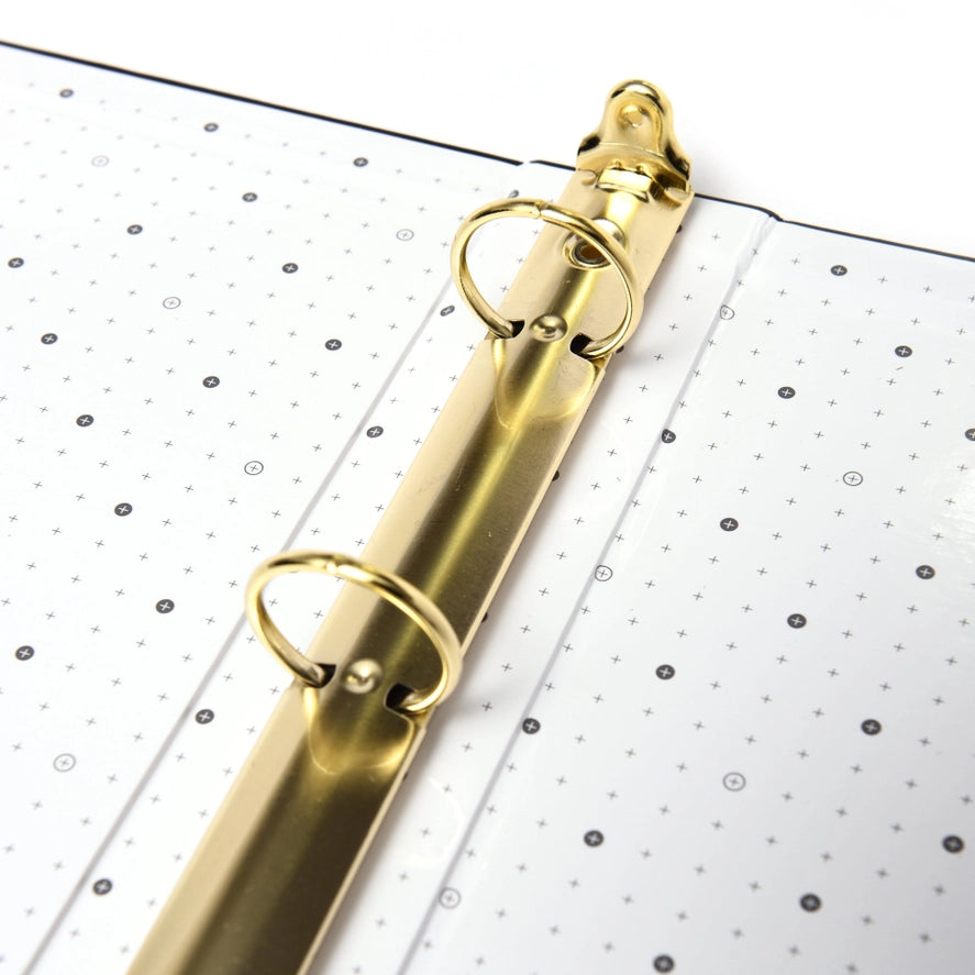 3 Ring Mini Binder - Black Vegan Leather