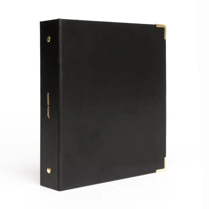 3 Ring Mini Binder - Black Vegan Leather