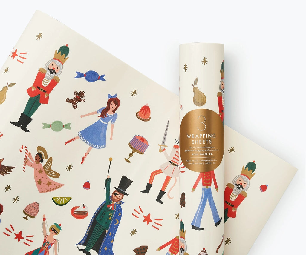 Rifle Paper Nutcracker Wrapping Sheets
