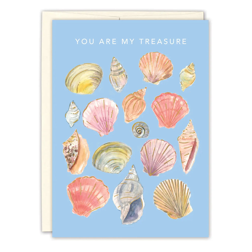 Seashells You Are My Treasure Love Card