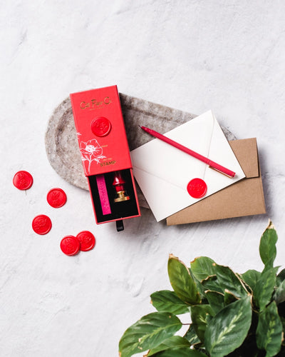 Wax Seal Stamp and Wax Stick Set - Poppy