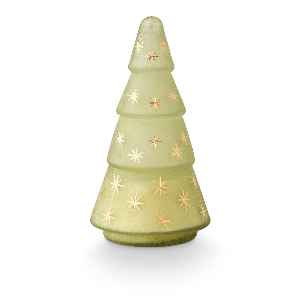Frosted Star Glass Tree Candles