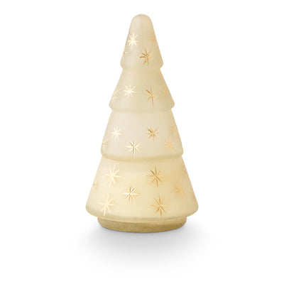 Frosted Star Glass Tree Candles