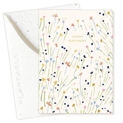 Plantable Card - Sweetest Stems Sprout - Birthday Mini Greet Card (2.5