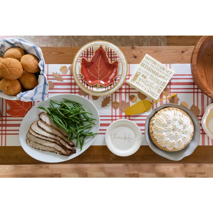 HARVEST/THANKSGIVING PLAID TABLE RUNNER