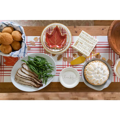 HARVEST/THANKSGIVING PLAID TABLE RUNNER