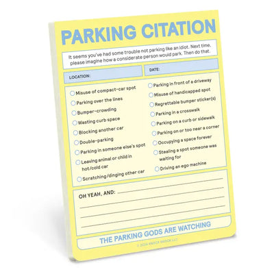PARKING CITATION NIFTY NOTE PAD (PASTEL VERSION)