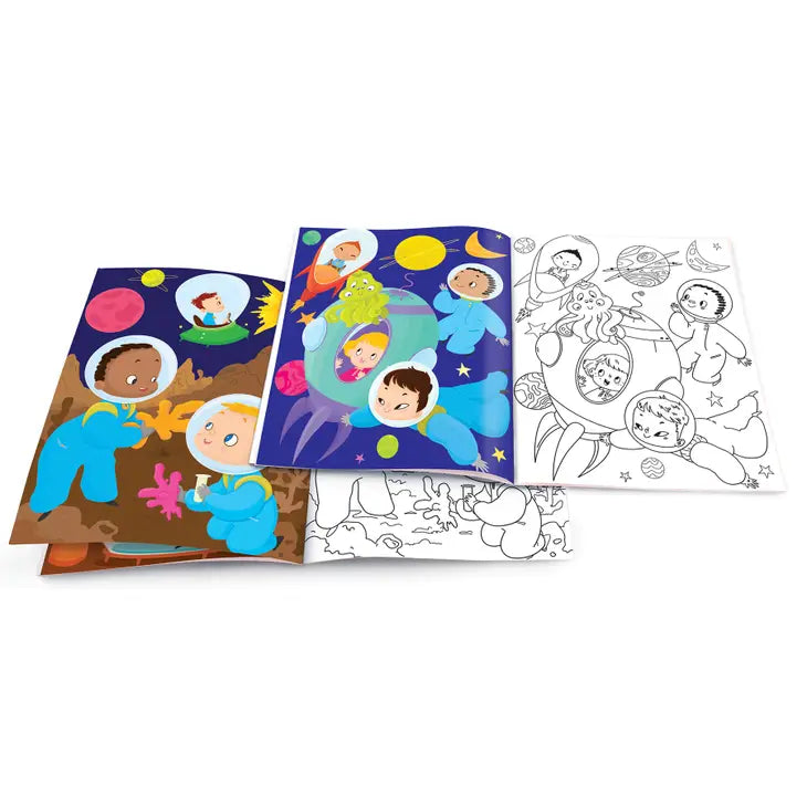 DRY ERASE COLORING BOOK - SPACE ADVENTURE