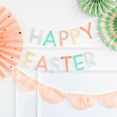 HAPPY EASTER FRINGED BANNER SET