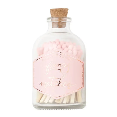 FANCY MATCHES: BLUSH PINK SMALL MATCH JAR