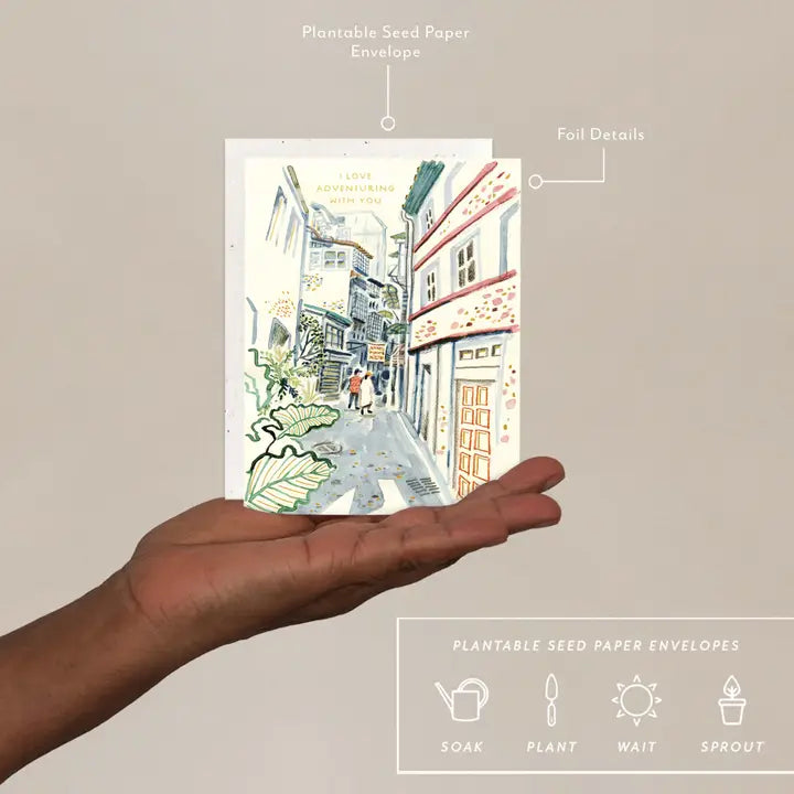 Plantable Card - Adventuring with You - Love + Friendship Card