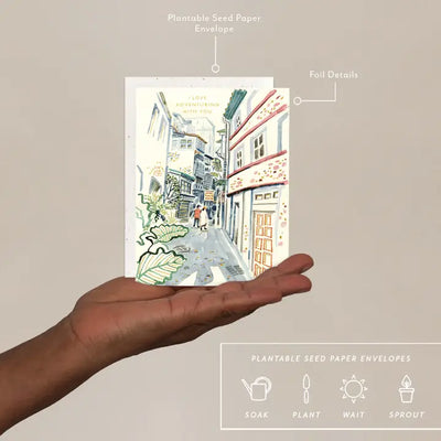 Plantable Card - Adventuring with You - Love + Friendship Card