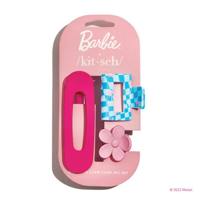 BARBIE X KITSCH ASSORTED CLAW CLIP SET 3PC