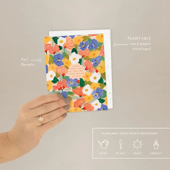 Plantable Card - Flower Power - Congratulations Card