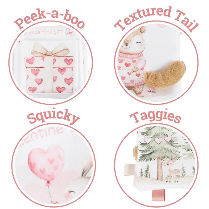 Valentines – 10-Page Crinkle Cloth Book For Babies Taggies